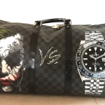 painted louis vuitton bag handbemalte tasche art kunst malerei münchen Anja Frackmann Joker Joaquin Phoenix