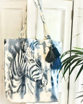blaues Zebra Auftragsmalerei Malerei Kunst München Anja Frackmann Painting