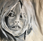 Brigitte Bardot Anja Frackmann Auftragsarbeit Auftragsmalerei Porträtmalerei Porträts Porträt 