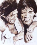 Rolling Stones Mick Jagger Anja Frackmann Auftragsarbeit Auftragsmalerei Porträtmalerei Porträts Porträt 
