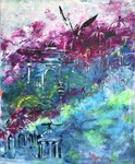 bunte Stadt Auftragsmalerei Malerei Kunst München Anja Frackmann Painting