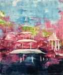 Englischer Garten Landschaft Landschaftsmalerei Auftragsmalerei Malerei Kunst München Anja Frackmann Painting