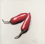 Stilleben Chilli rot Auftragsmalerei Malerei Kunst München Anja Frackmann Painting