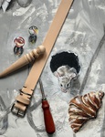 Croissant Leder Maus Auftragsmalerei Malerei Kunst München Anja Frackmann Painting