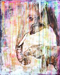 Porträt Babyelefant Elefantenkuh  Auftragsmalerei München Tierportrait Tier malen lassen Anja Frackmann