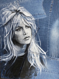 Brigitte Bardot Anja Frackmann Auftragsarbeit Auftragsmalerei Porträtmalerei Porträts Porträt 
