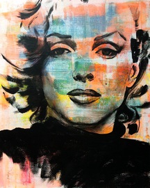 Marilyn Monroe Anja Frackmann Auftragsarbeit Auftragsmalerei Porträtmalerei Porträts Porträt 