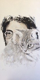 John Lennon Beatles Anja Frackmann Auftragsarbeit Auftragsmalerei Porträtmalerei Porträts Porträt 
