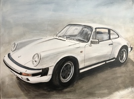  Porsche 911 Acrylbild auf Leinwand Auftragsmalerei Oldtimer 