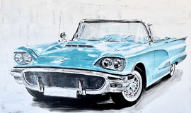 chevrolet  Auftragsmalerei München Anja Frackmann Oldtimer Classic Cars art