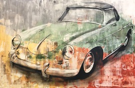 Porsche 356  Auftragsmalerei München Anja Frackmann Oldtimer Classic Cars art