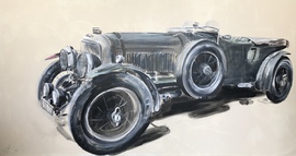  Bentley Blower Anja Frackmann  Auftragsmalerei München Anja Frackmann Oldtimer Classic Cars art