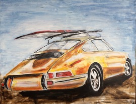 Porsche 911  Auftragsmalerei München Anja Frackmann Oldtimer Classic Cars art
