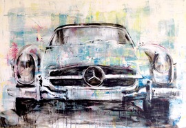 Auftragsmalerei München Anja Frackmann Oldtimer Classic Cars art